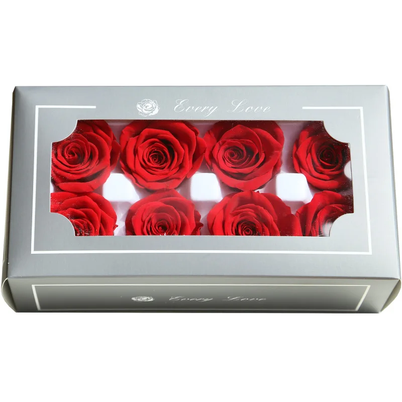 8pcs/box Artificial Flowers Rose 4-5CM Preserved Eternal Roses Box Newyear Valentine's Gifts Forever Everlasting Level A | Дом и сад