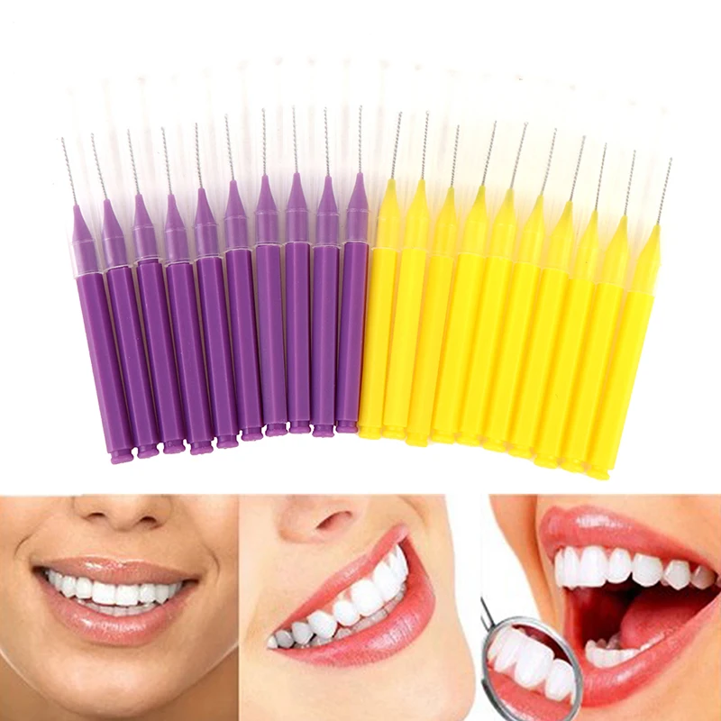 

10pcs Tooth Floss Oral Hygiene Dental Floss Plastic Interdental Brush Toothpick