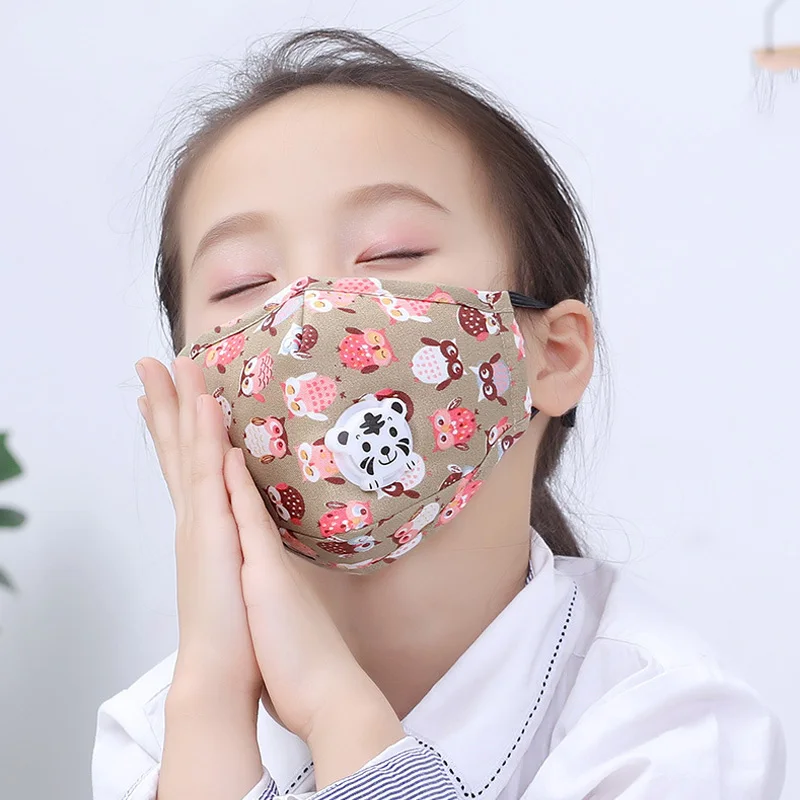 Многоразовая хлопковая детская маска против пыли PM2.5 ветрозащитный респиратор