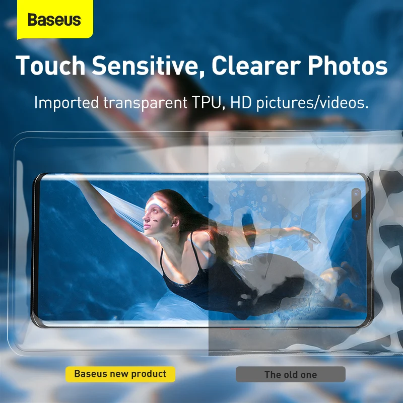 baseus waterproof phone case for iphone 13 12 pro max samsung xiaomi poco swim water proof phone bag universal protection cover free global shipping