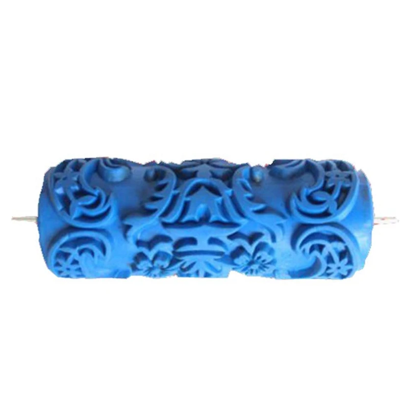 Декоративный ролик с текстурой и рельефной пластиковой ручкой монохромной