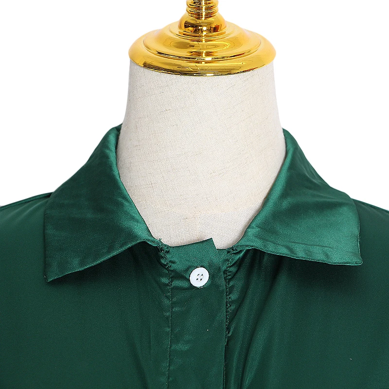 SISPELL Pure Color With Belt For Female Dress Lapel Collar Short Sleeve High Waist Slim Women's Casual 2020 Fahion Tide | Женская