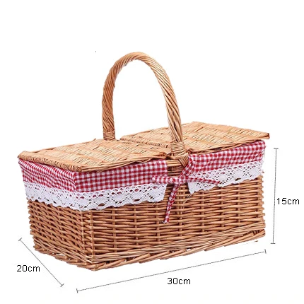 

Candy Wine Flower Toy Gift Storage Kitchen Orginazer Home Decor Woven Picnic Baskets Willow Wicker Camping Basket for Fruit