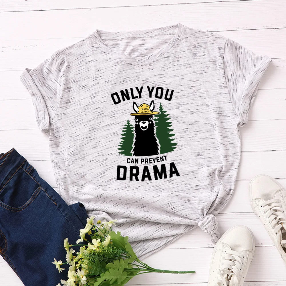 

Plus Size S-5XL New Alpaca Only You Print T Shirt Women Shirts 100% Cotton O Neck Short Sleeve Summer T-Shirt Tops Casual TShirt