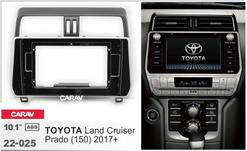 Автомобильный комплект для приборной панели 10 1 дюйма TOYOTA Land Cruiser Prado (150) 2017 + 22-025 |