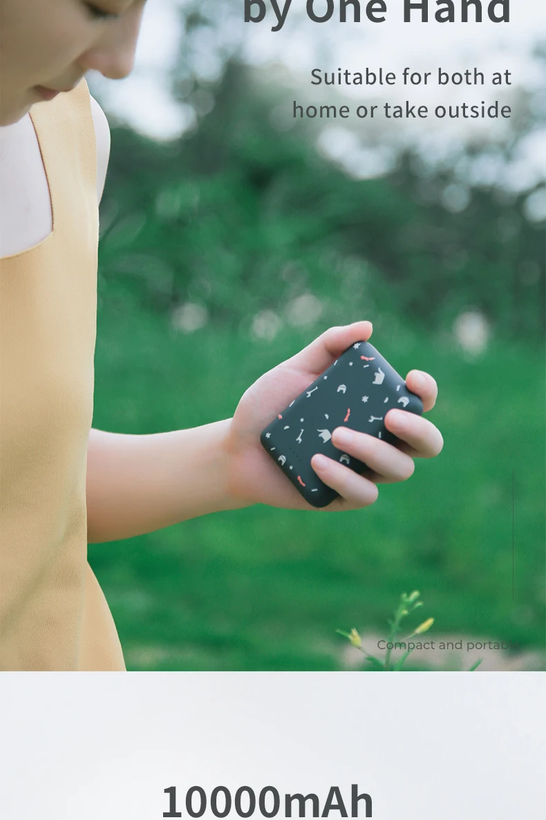 Maoxin повербанк внешний аккумулятор 10000mAh за xiaomi Android iPhone samsung портативная зарядка обожаемый павербанк мощный powerbank повер банк эмоджи мини с USB-кабелем