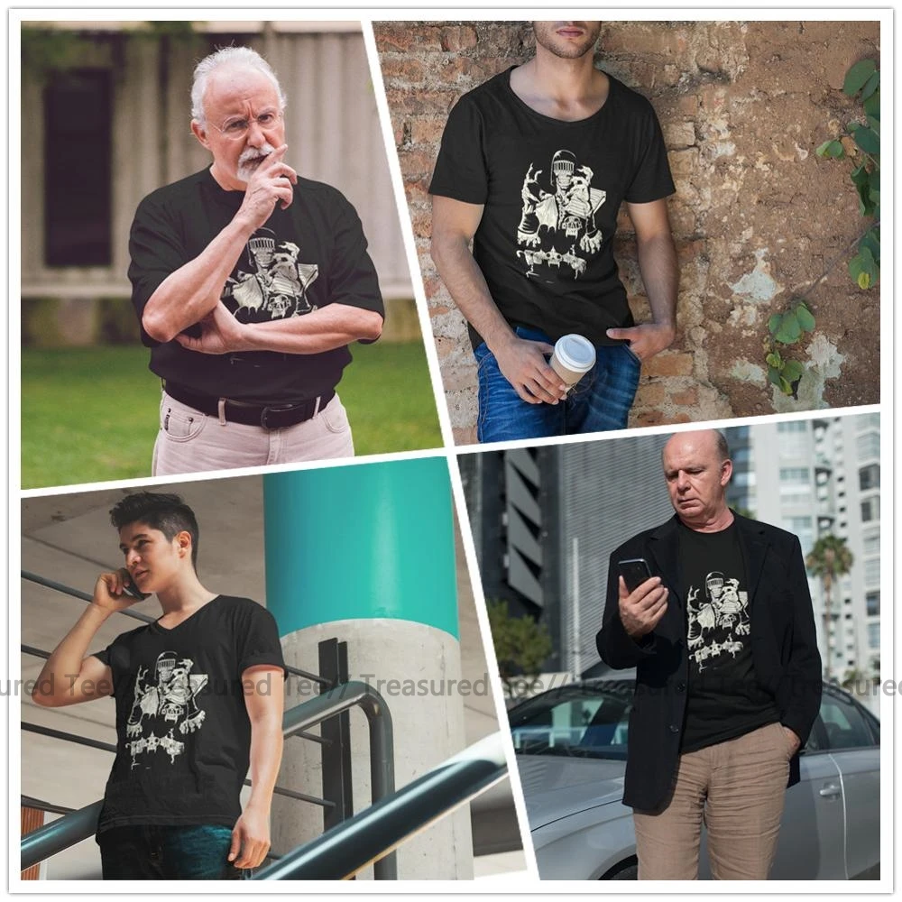 Футболка Dredd с рисунком судьи смерти Повседневная футболка из 100 хлопка