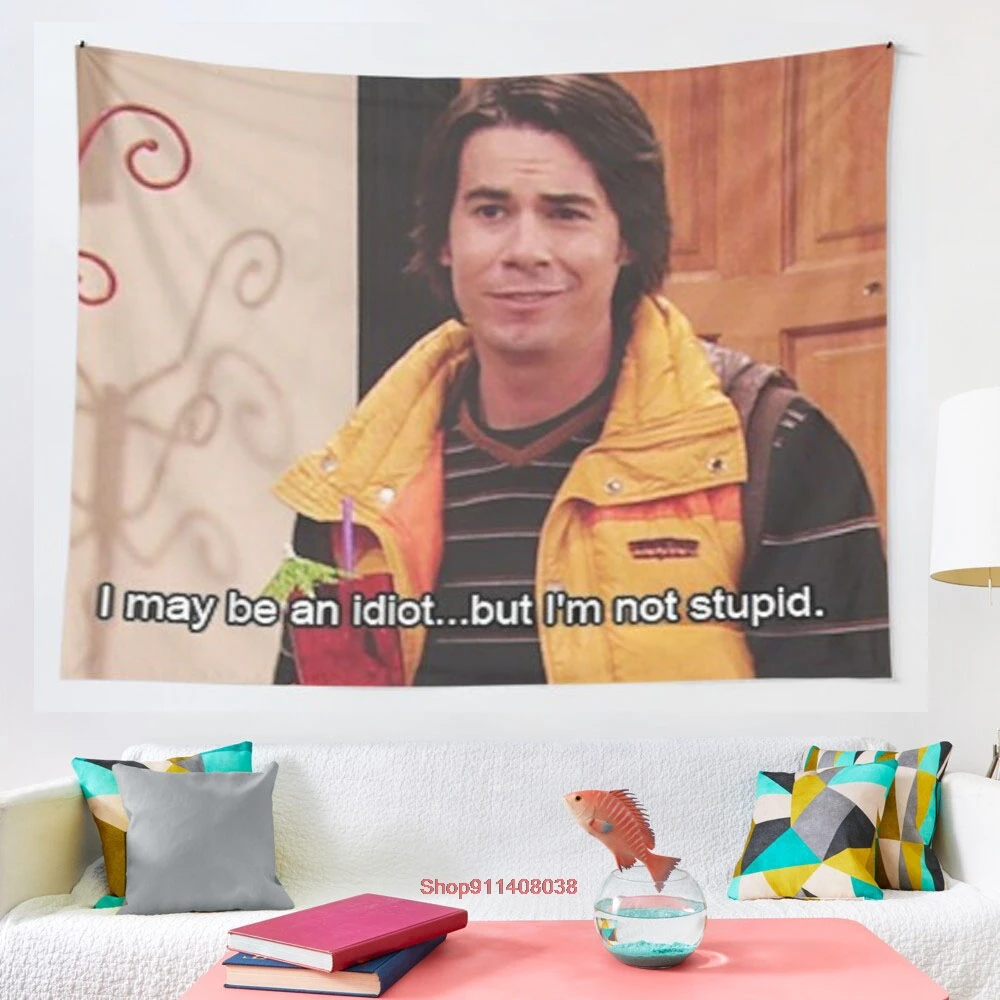 

Spencer Shay I May Be An Idiot But I m Not Stupid tapestry More Size home living room bedroom decorative wall blanket