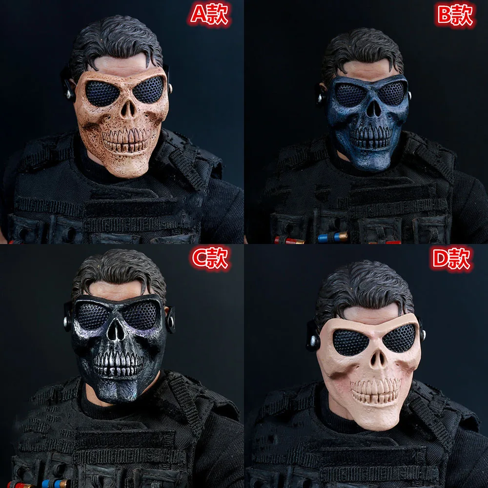Загрузка игрушек масштаб 1/6 военные аксессуары для солдат Мужская мертвой маска