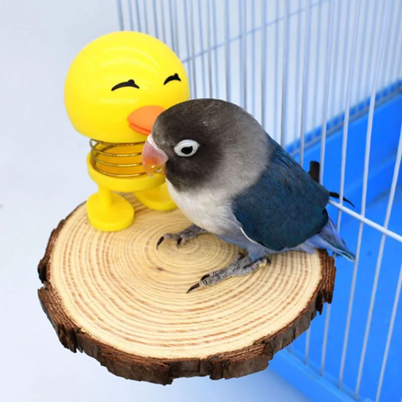 

Funny Parrot Toys Stand Moving Bird Cage Platform Relieve Stress Bird Toys