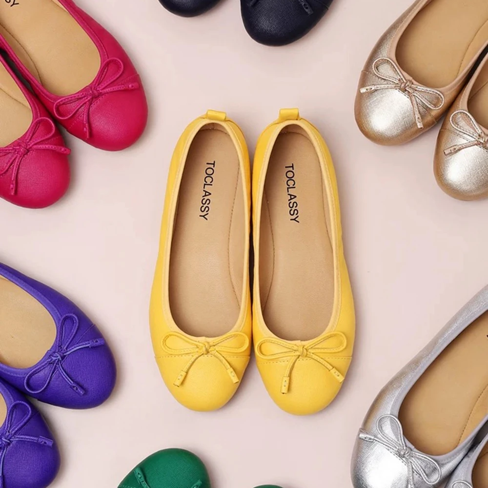 Женские туфли ручной работы из натуральной кожи на мягкой плоской подошве