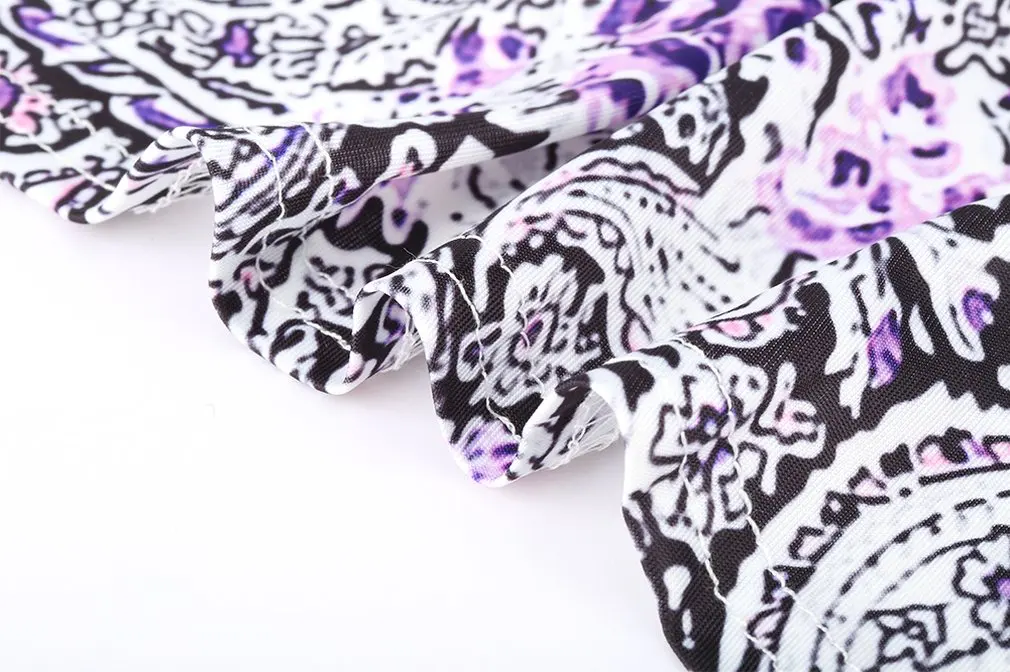 Женский пуловер с длинными рукавами цветочным принтом асимметричным подолом из