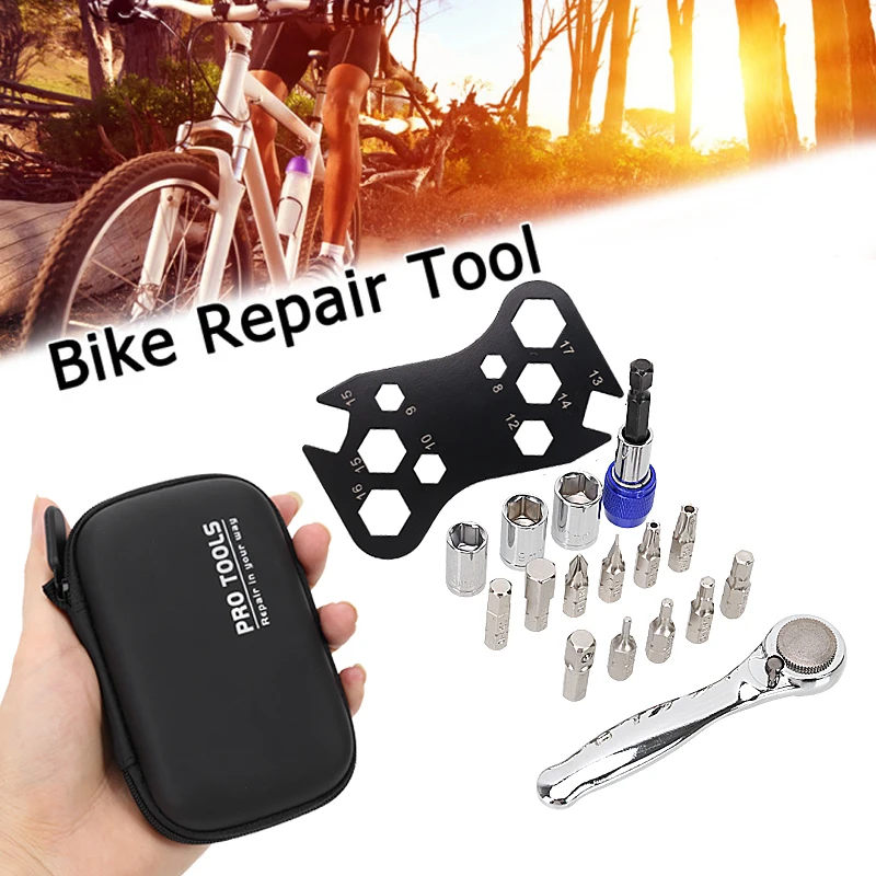 

Набор инструментов для ремонта велосипеда, набор головок для шестигранных отверток, ручной инструмент, трещотка, гаечный ключ, многофункциональный инструмент для горного велосипеда, набор инструментов для велоспорта
