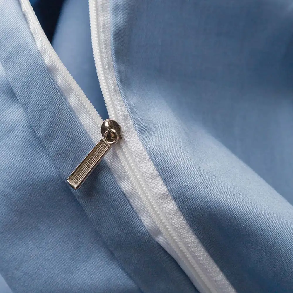 Скандинавское синее серое постельное белье из египетского хлопка для близнецов