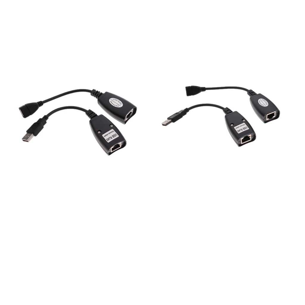 2 пары USB2.0 к RJ45 Lan Удлинительный Кабель Сетевой удлинитель адаптер Усилитель |
