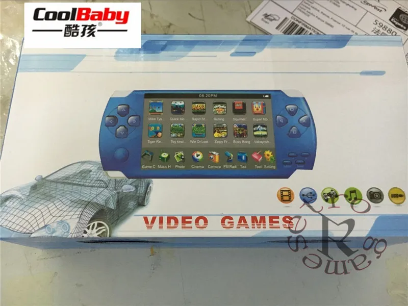 2019 Новый Встроенный 5000 игр 8 Гб 4 3 дюймов портативная игровая приставка PMP с плеер