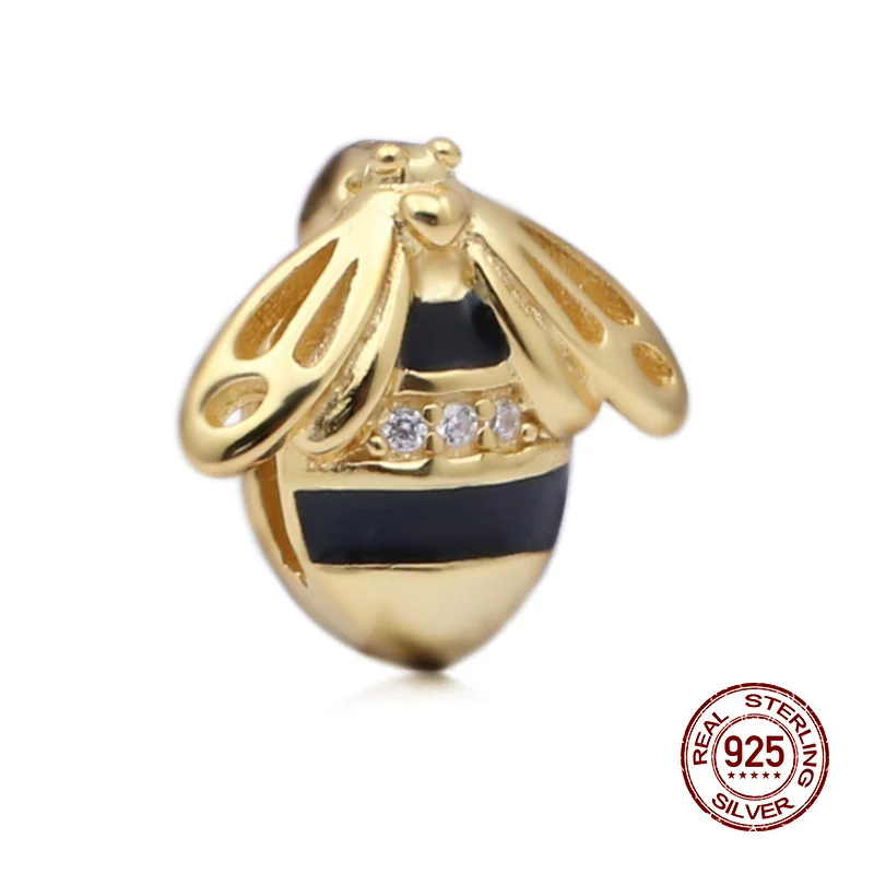 

2019 модный серебряные бусины 925 пробы рефлексивный пчелиный зажим Шарм подходит к оригинальному браслету Пандора DIY ювелирные изделия для же...