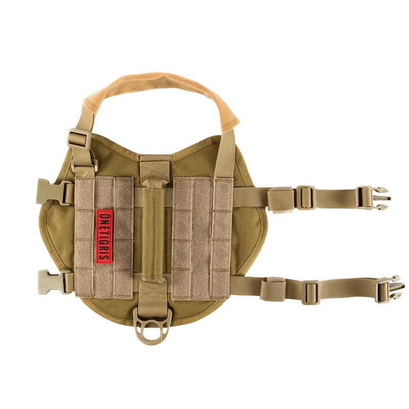 OneTigris MOLLE Small Sized Dog Vest for Walking Hiking Training K9 Harness with Treat Tote Pouches Service | Спорт и развлечения