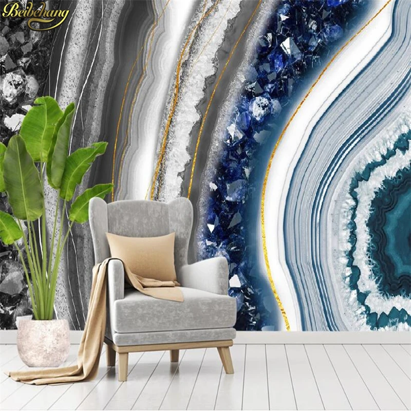beibehang Custom Modern crystal marble wallpapers for living room agate slice TV background wallpaper 3D photo mural wall paper