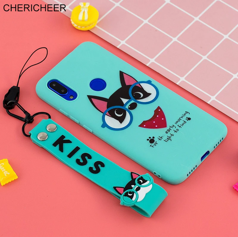 Мультяшный чехол с ремешком на руку для Xiaomi Redmi Note 9S 9 Pro Max 8 T 7 6 5 Plus 6A 7A 8A
