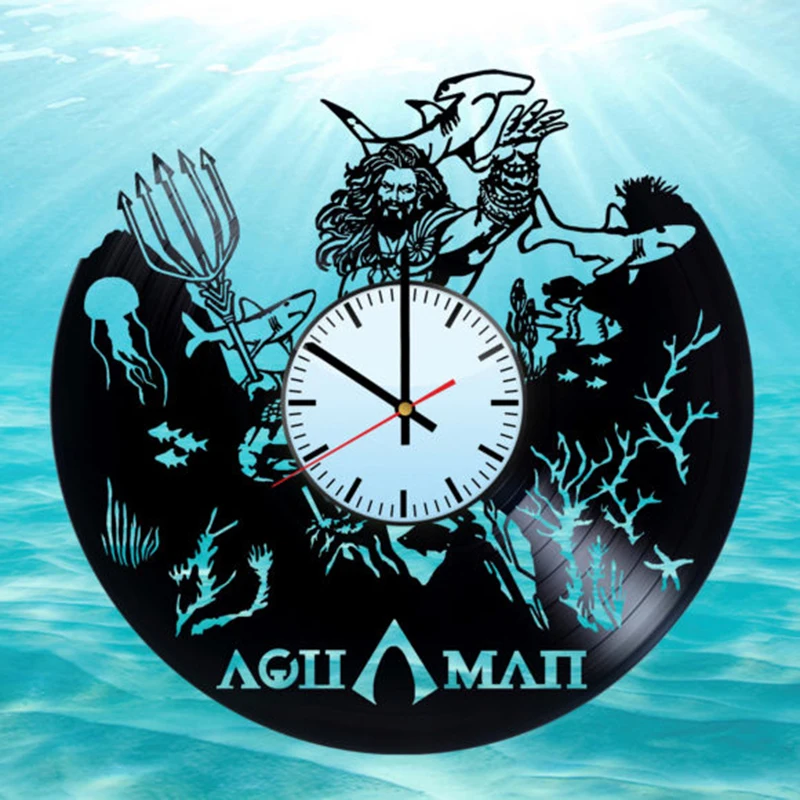

Настенные часы King Of The Sea с виниловой пластиной в подарок, виниловые полые 3D Декоративные Подвесные художественные часы
