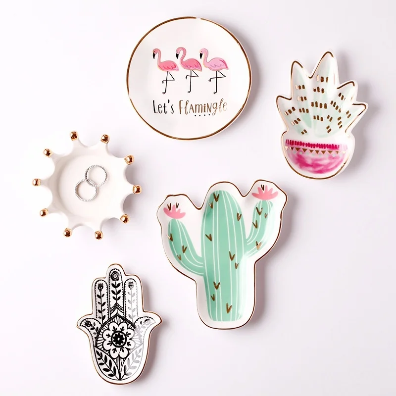 Изделия керамическая тарелка кактуса Декоративная Корона в скандинавском стиле