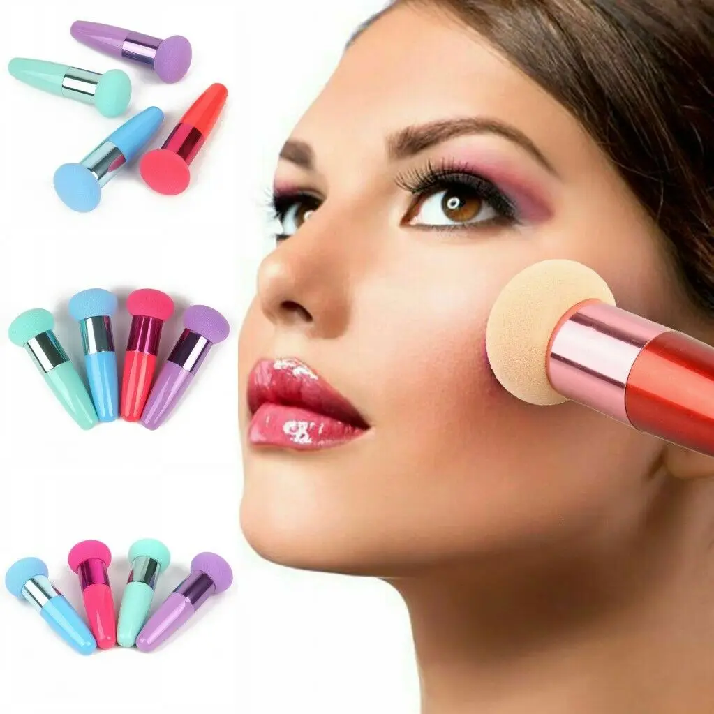 Круглые губки для макияжа с грибами буфеты стержни кисти основы косметические