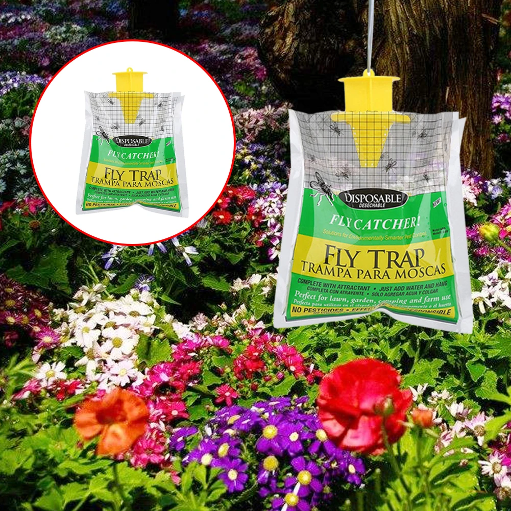 

Fly Trap Fly Catcher Bug Mosquito Killer Moth Insect Killer Pest Control Products Disposable Plastic Hanging Bait Bag