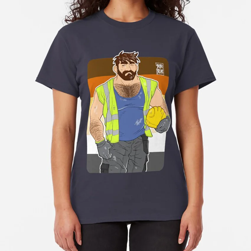 Футболка с надписью ADAM licks WORK BEARPRIDE bobobear bobobearart bobo bear nisi гей медведь gayart