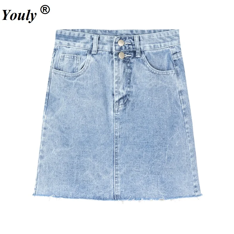 Женские джинсовые юбки с вышивкой размера плюс 5XL винтажные рваные короткие