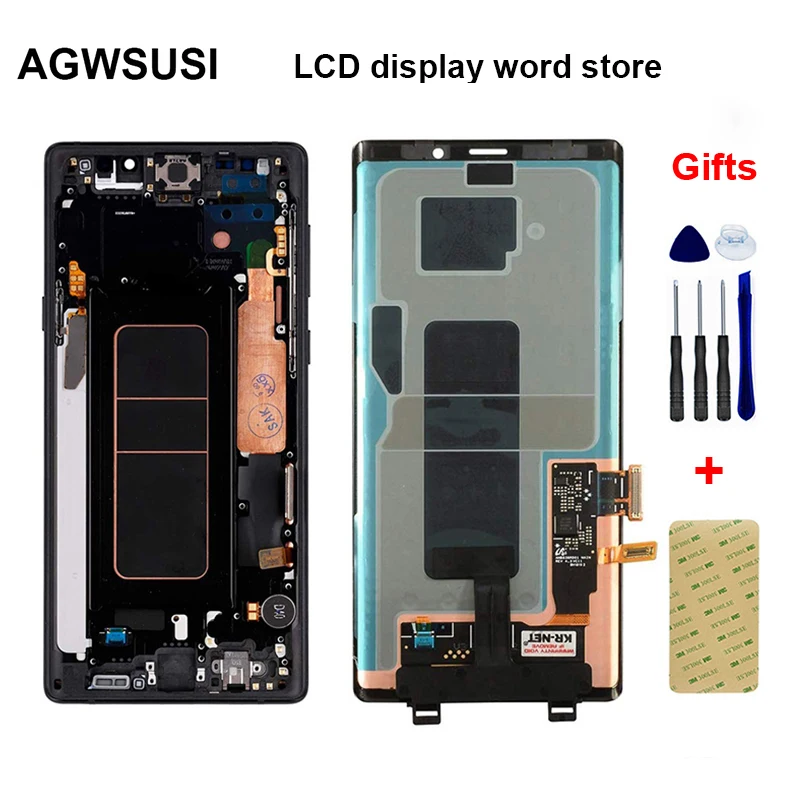 ЖК дисплей AMOLED для Samsung Galaxy Note 9 N960 N960F N960D N960DS сенсорный экран в сборе сменный