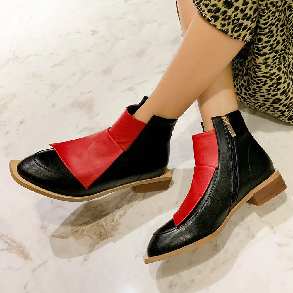 

Doratasia 2020 brand designer INS HOT genuine leather fashion Woman Shoes boots Women patchwork ankle Boots female