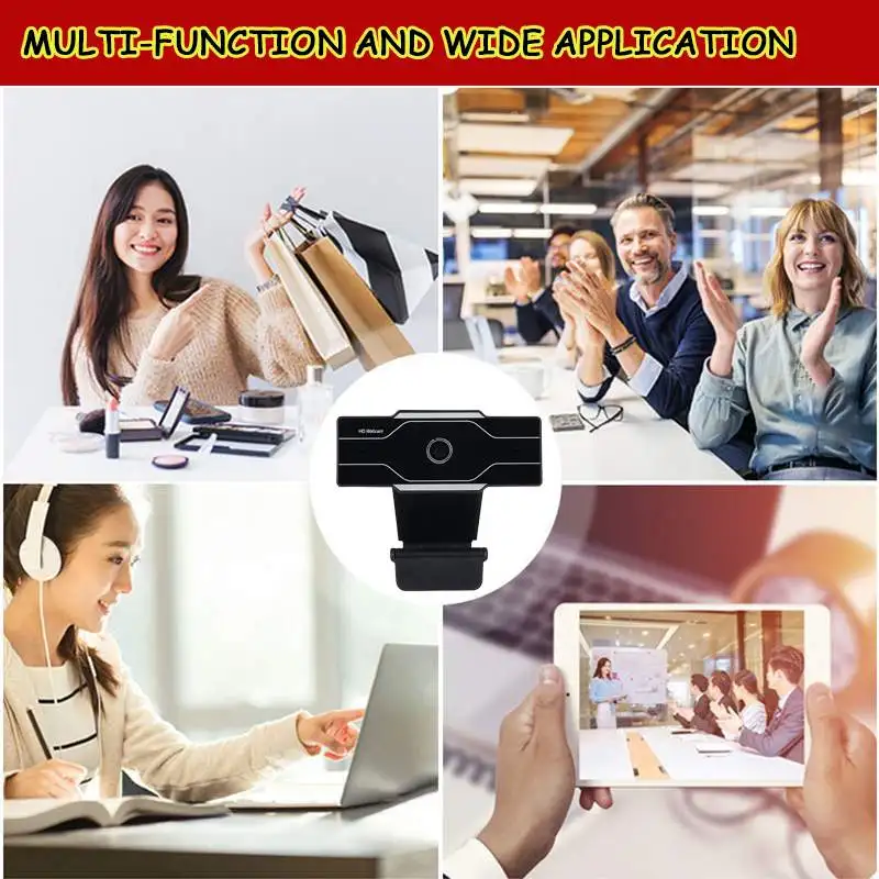 

Conference PC Webcam Auto Focus Webcam with Mic USB Web Camera Laptop Desktop for Live Broadcast Video Online Learning