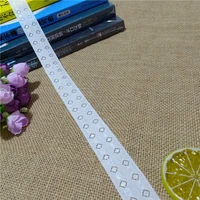 2 5cm s2687 white elastic lace fabric trim ribbon doll accessories cintas manualidades diy sewing for cordones material