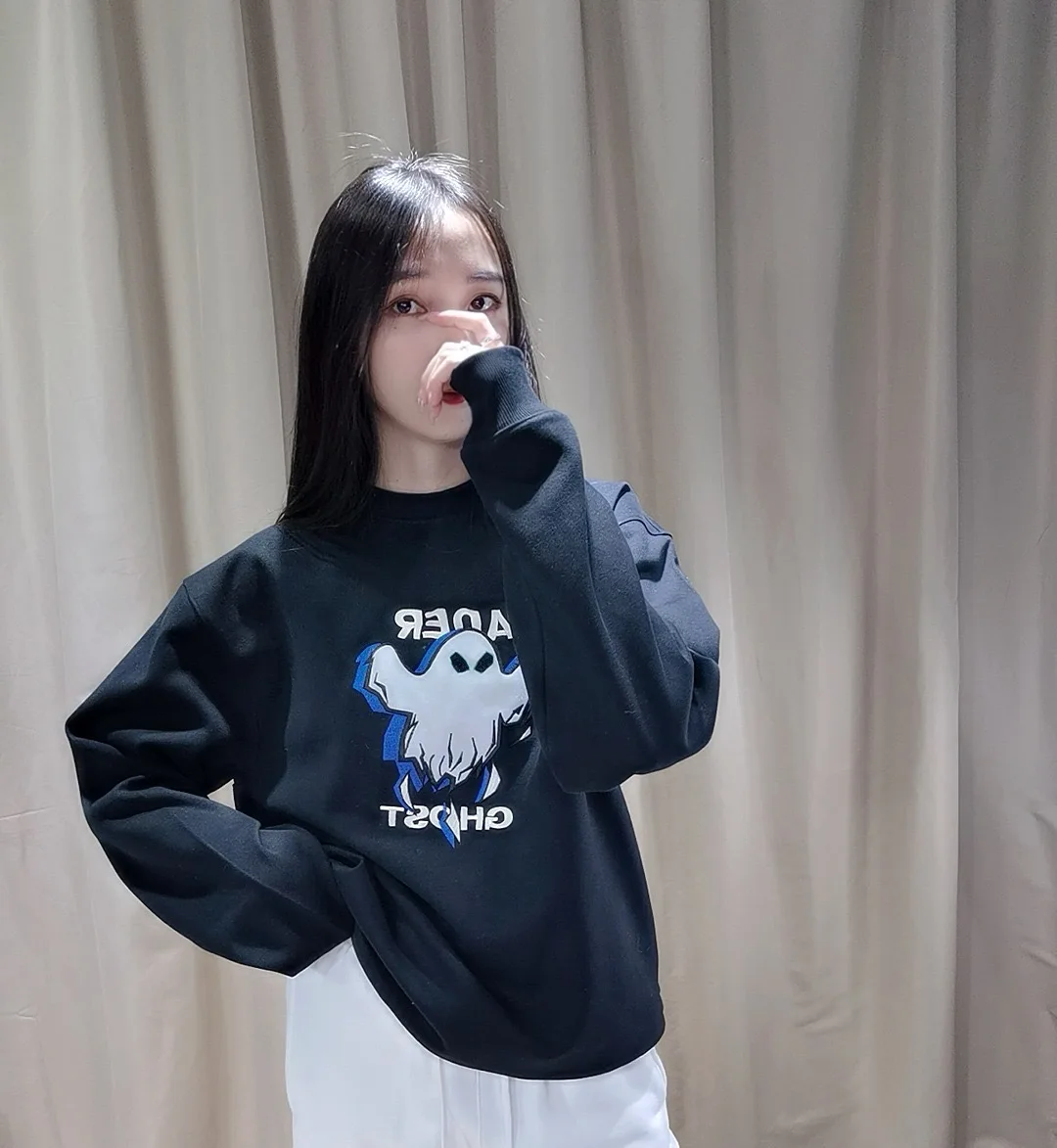 

Ghost ADER ERROR Crewneck Sweatshirts Men Women Best Quality Crewneck Flocking Embroidered Adererror Pullovers Oversized Hoodie