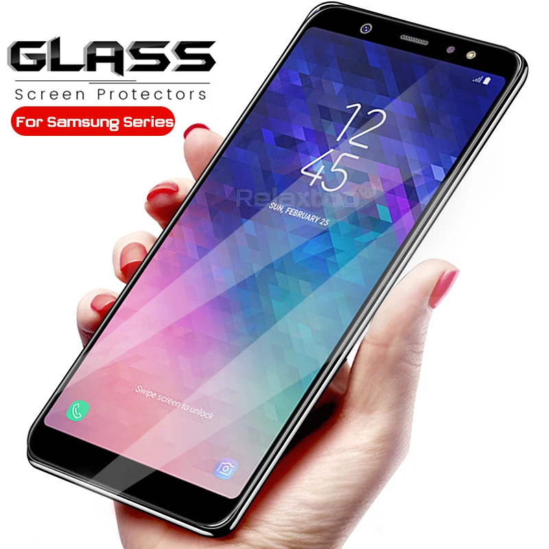 Закаленное стекло для samsung a7 a8 a6 plus 2018 Защита экрана galaxy a10 a20 a30 a40 a50 a60 a70 a80