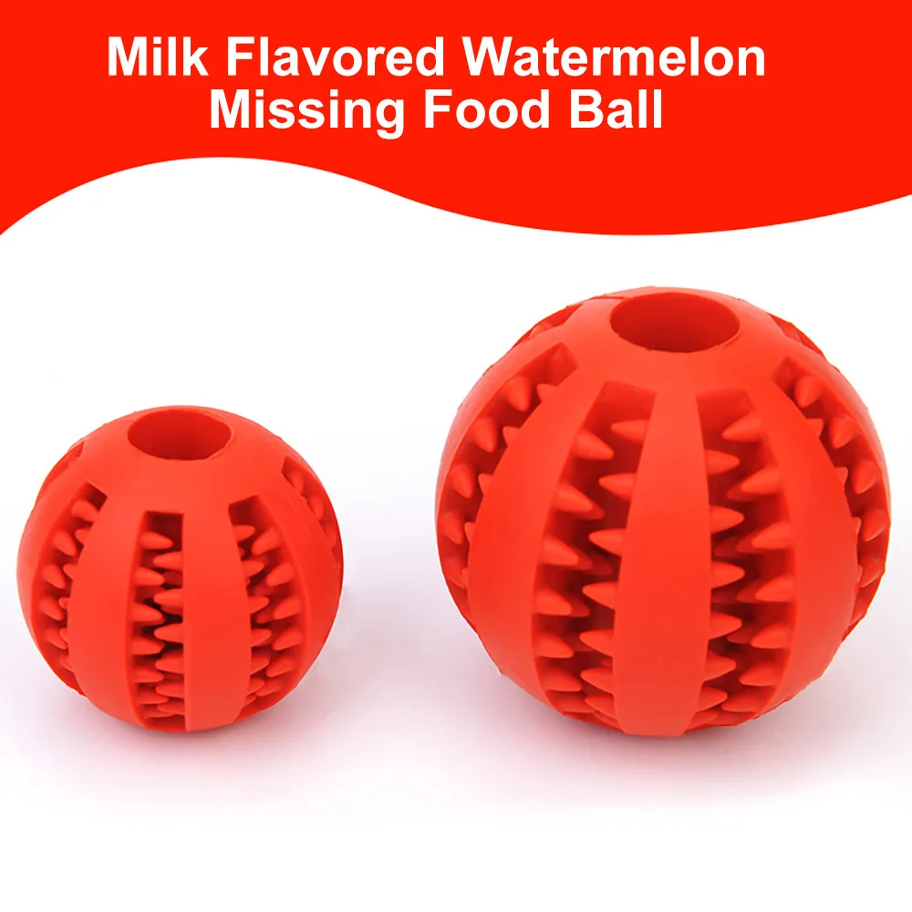 Интерактивный натуральный резиновый шарик для собак Забавный диспенсер еды
