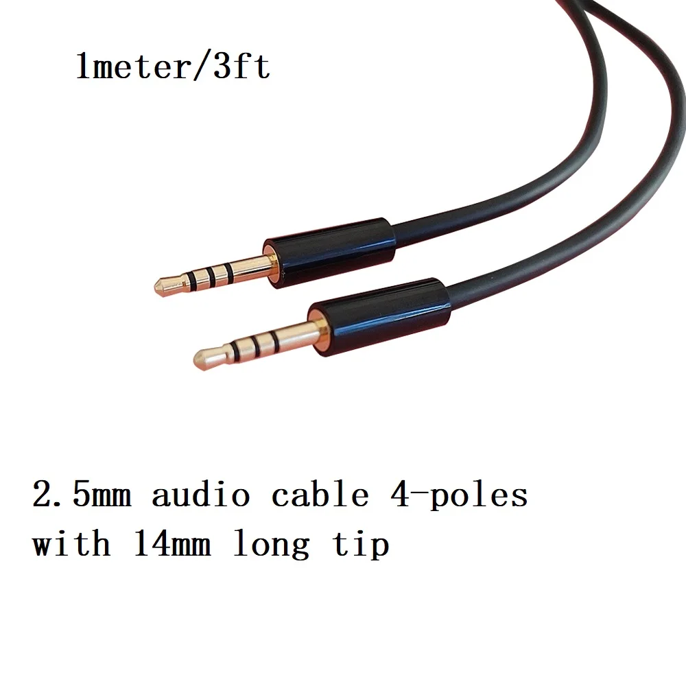 4 полюсный аудиокабель для наушников 1 метр 3 фута 2 5 мм папа с длинным