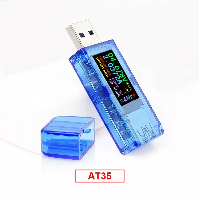 AT35 USB 3.0 LCD Multimeter Voltmeter Ammeter Current Meter Power Bank Tester | Инструменты