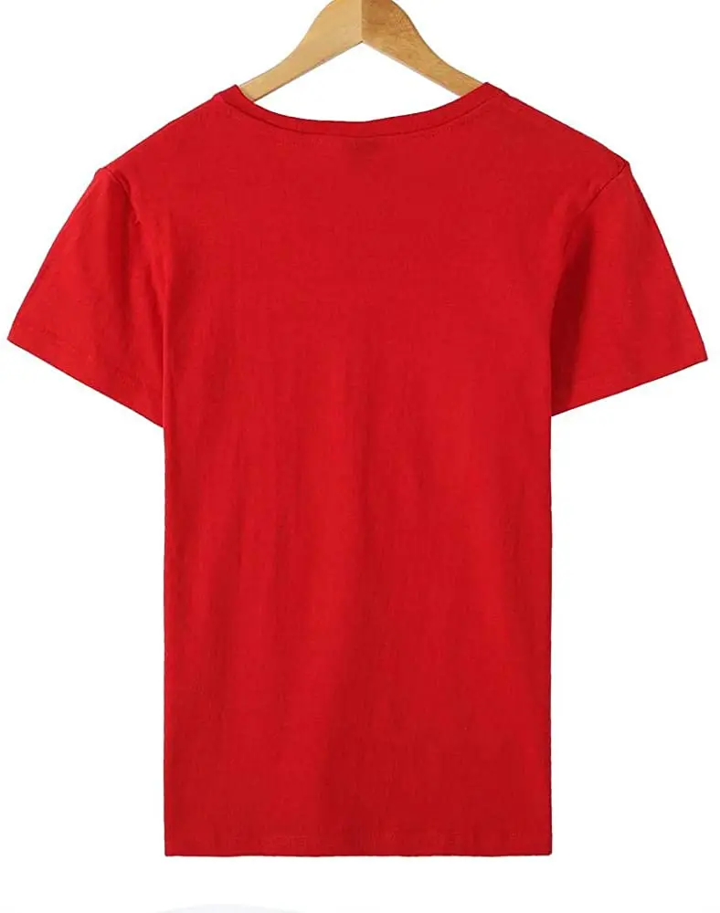 

Women's Casual Christmas Letter Printed Short Sleeve T-Shirt Breathable All Cotton Tops
