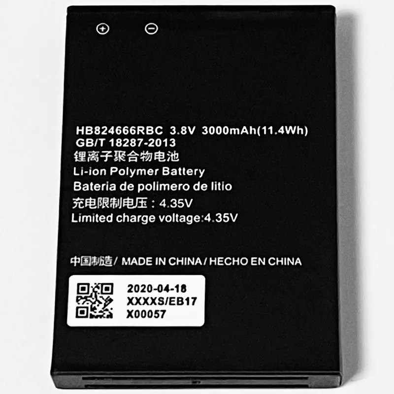 3 8 V 3000 мА/ч HB824666RBC для Huawei E5383 SoftBank E5383s 327 4 аппарат не привязан к оператору сотовой - Фото №1