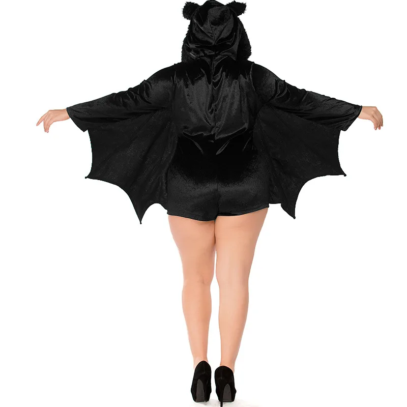 

European and American Adult Halloween Cosplay Costume Female Black Bat Vampire Women's Clothing Game Uniform Temptation