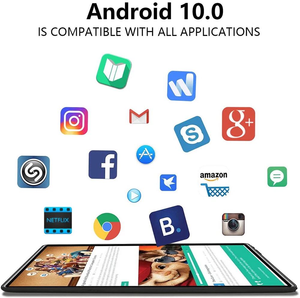 Планшет на Android 10 0 дюймов 4G LTE GPS Wi-Fi FM Bluetooth 1 6 + 32 ГБ | Компьютеры и офис