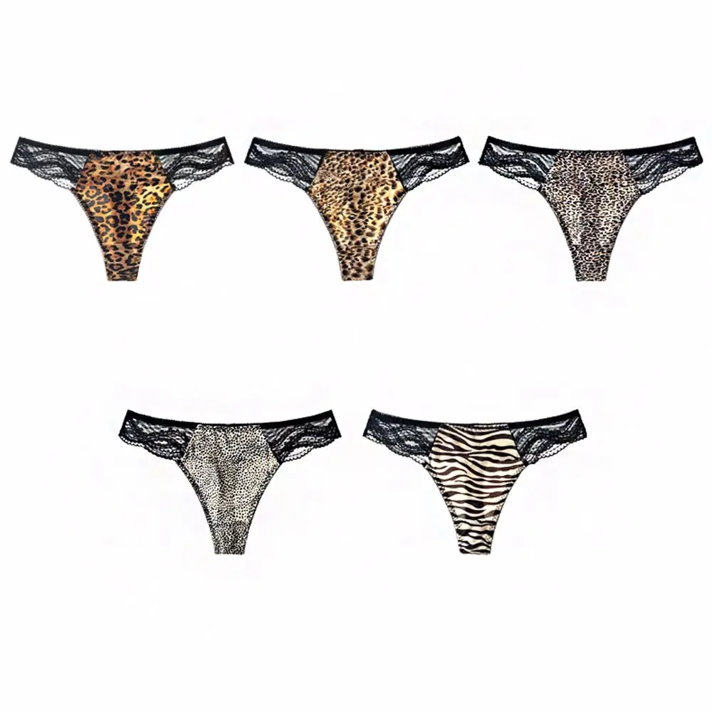 

Сексуальное нижнее белье с леопардовым принтом, женские кружевные стринги, хлопковое сексуальное нижнее белье с заниженной талией, женские...