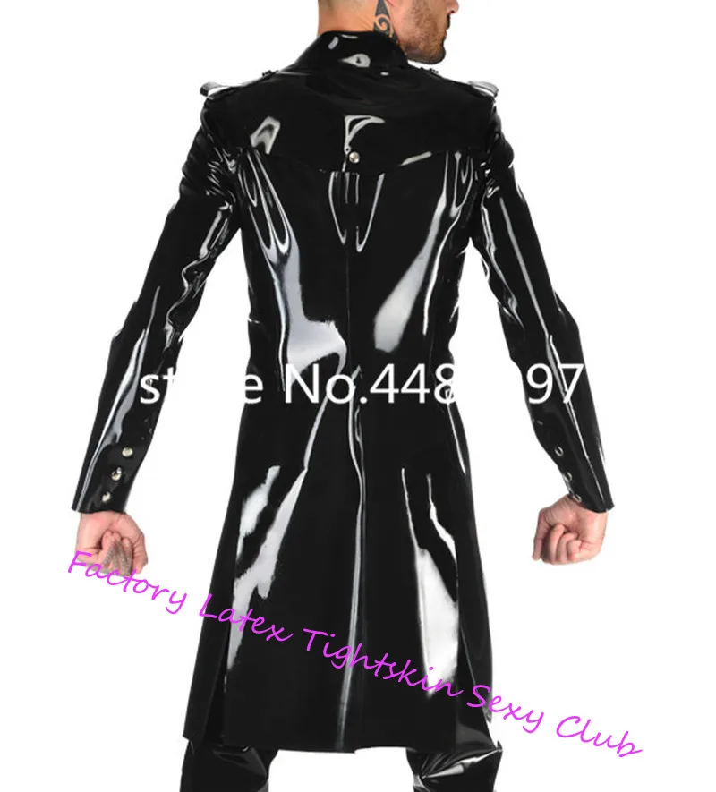 

100% Nature Latex Men's Suit long gown Rubber Latex Raincoat For Men
