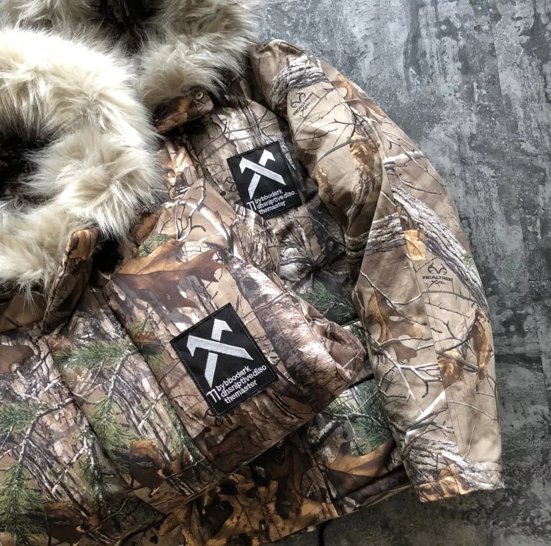 Popular Style Man's Cotton Parkas Vintage Printed with Faux Fur Collar Trend Outerwear Coat & Jacket for Male Plus Big Size XXXL