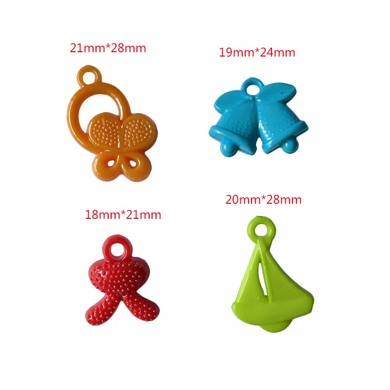 

50pcs DIY handmade necklaces bracelets mixed batch colorful pendants wholesale jewelry crafts connecting member