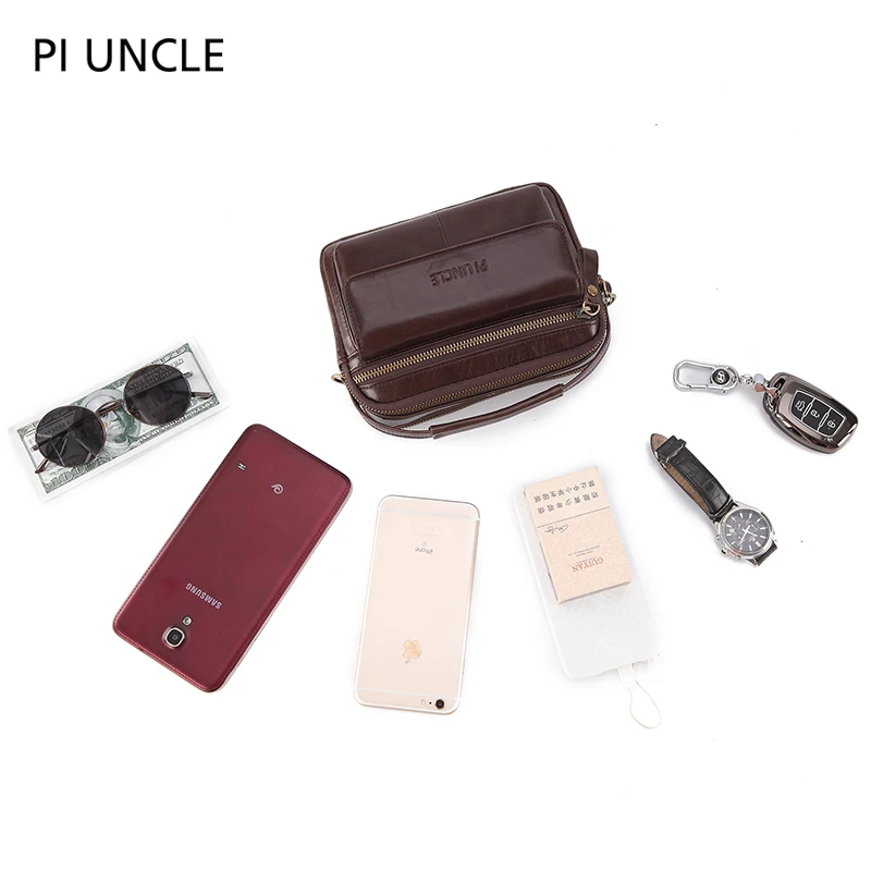 Поясная Сумка PIUNCLE Мужская кожаная через плечо 2019| |