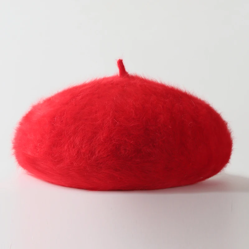 Осень зима 2019 женский берет из кроличьего меха шапка для леди и девушек модная