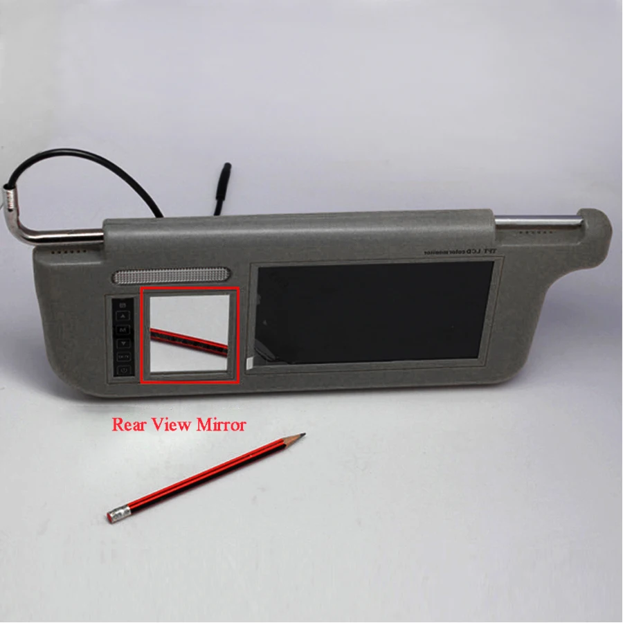 9 inch Left Side Car Video Sunvisor Screen Lcd Monitor With Rear View Mirror For DVD/VCD/GPS/TV Input Signal Rearview Camera | Автомобили